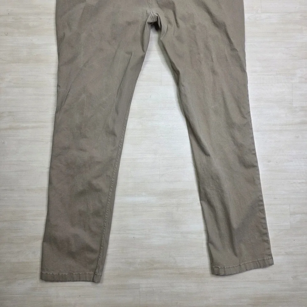 Mugsy Belmonts Mens Khaki Chino Stretch Pants 42x34 K3PNBG Tan Slim Straight